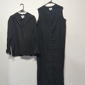 FIRST LABEL 1985 Eileen Fisher Linen Set, Size S/M